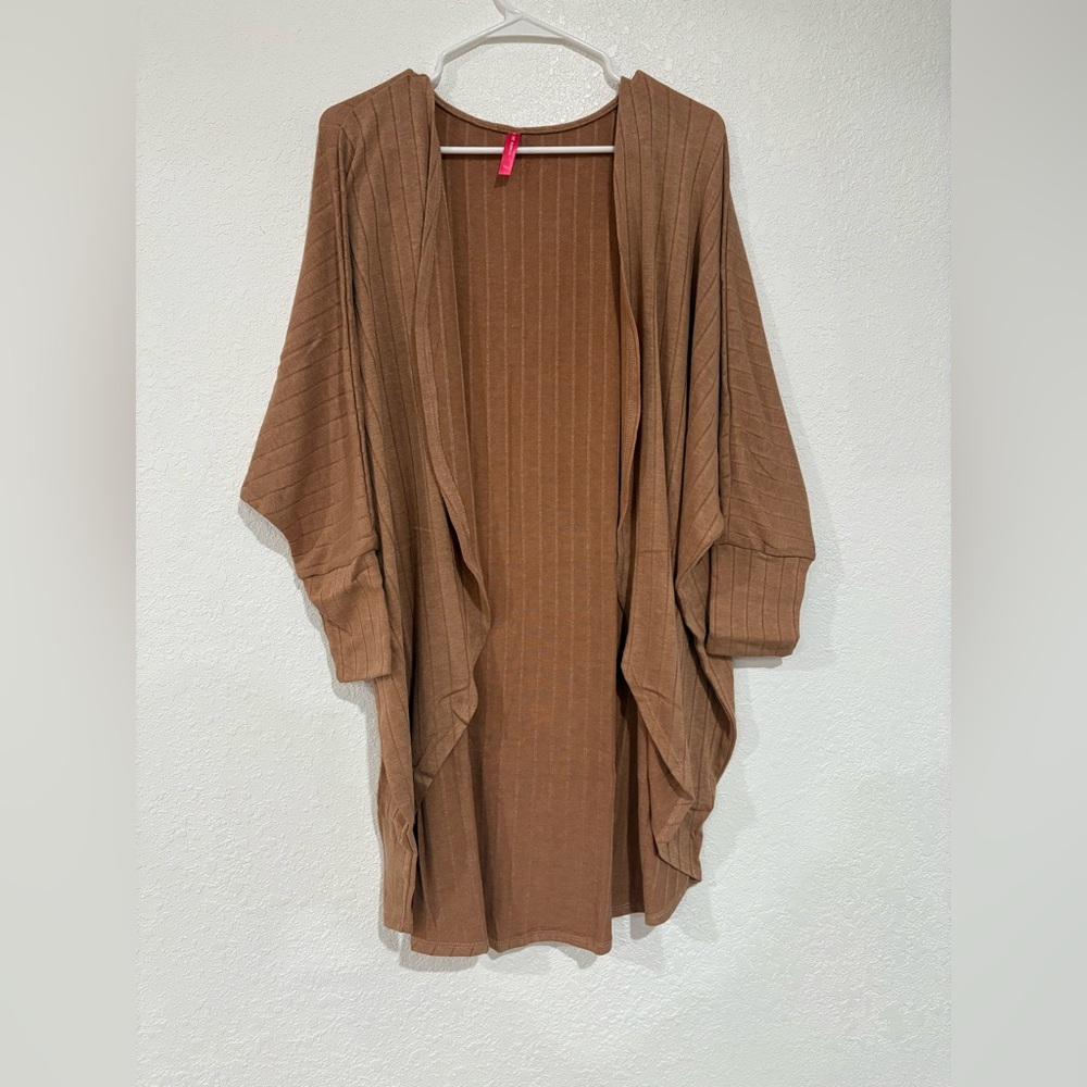 Ruby Ribbon Cocoon Sweater Brown Sugar OS NWT